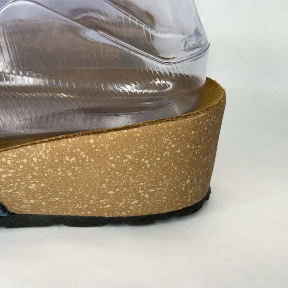 A. Giannetti Mirta Wedge Slip On Sandals Womens Size 6 Blue Suede Leather Italy‎ - Picture 2 of 11